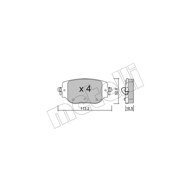 METELLI 22-1346-0 Klocki hamulcowe