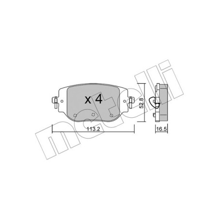 METELLI 22-1346-0 Brzdové destičky