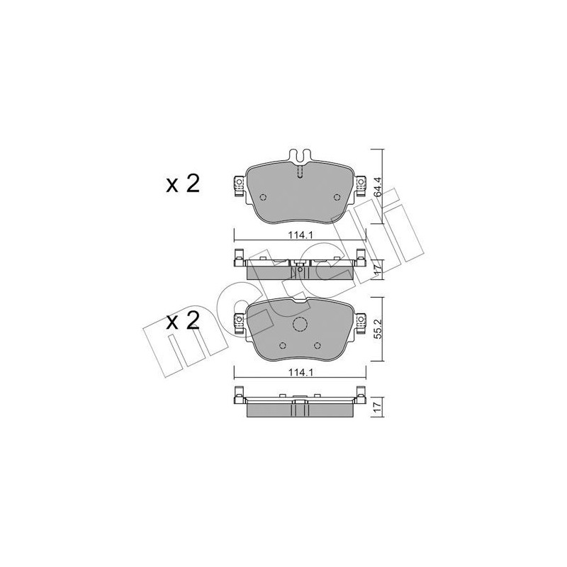 METELLI 22-1136-0 Plaquettes de frein