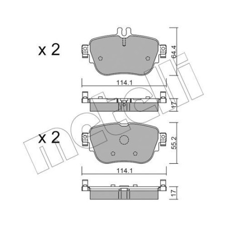 METELLI 22-1136-0 Plaquettes de frein