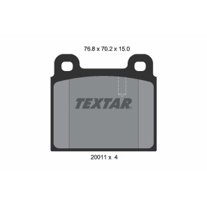 TEXTAR 2001102 Plaquettes de frein avant pour Spider HECKFLOSSE /8 1500-2000 S 208/308