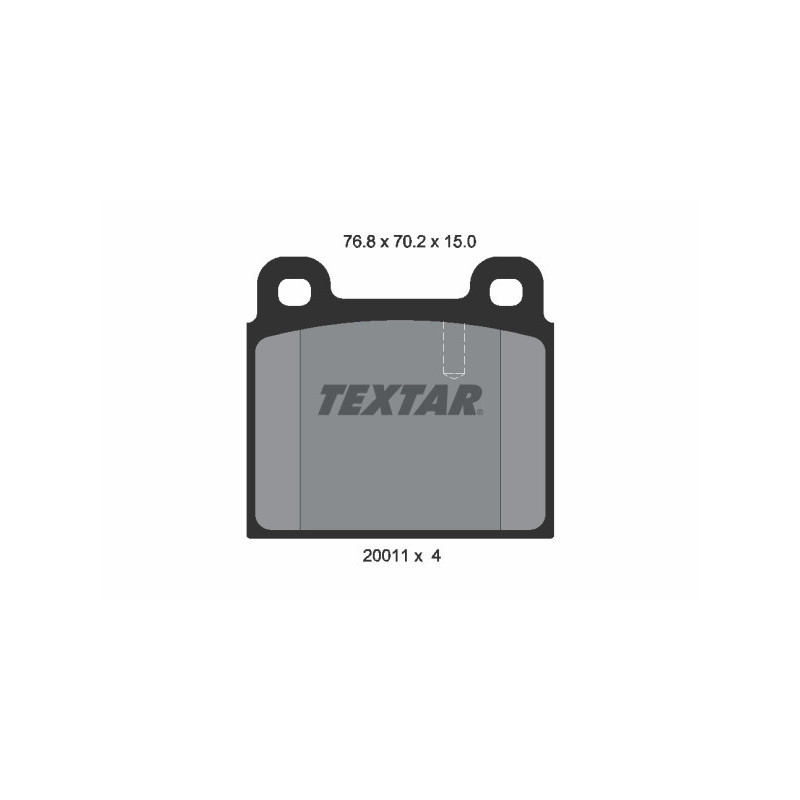 TEXTAR 2001102 Plaquettes de frein Avant pour