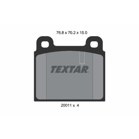 TEXTAR 2001102 Plaquettes de frein avant pour Spider HECKFLOSSE /8 1500-2000 S 208/308