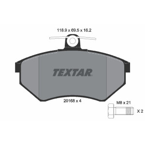 TEXTAR 2016801 Plaquettes de frein avant pour Passat Corrado Scirocco Golf Toledo