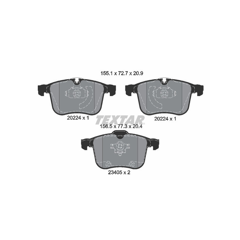 TEXTAR 2022401 Plaquettes de frein Avant pour