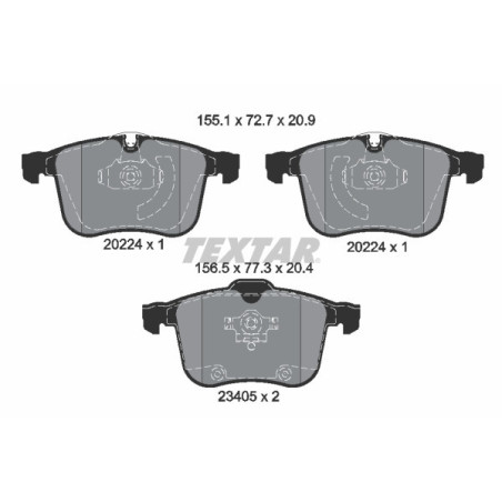 TEXTAR 2022401 Plaquettes de frein Avant pour