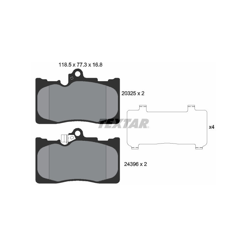 TEXTAR 2032501 Plaquettes de frein Avant pour