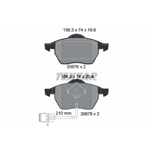 TEXTAR 2067602 Pastillas de freno delantero para Audi A6 100