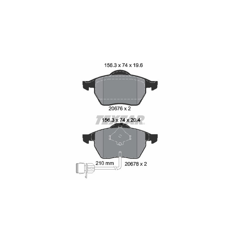 TEXTAR 2067602 Brake Pads Set Front for Audi A6 100