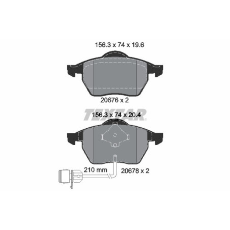 TEXTAR 2067602 Brake Pads Set Front for Audi A6 100