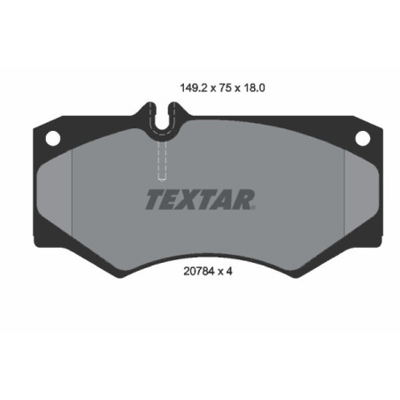 TEXTAR 2078401 Brzdové platničky predný pre G T1 T2/L LT G-Modell T1/TN T2/LN1