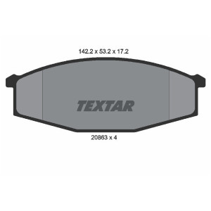 TEXTAR 2086301 Brzdové platničky predný pre Nissan Patrol