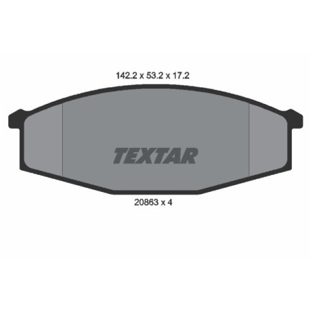 TEXTAR 2086301 Brzdové destičky přední pro Nissan Patrol