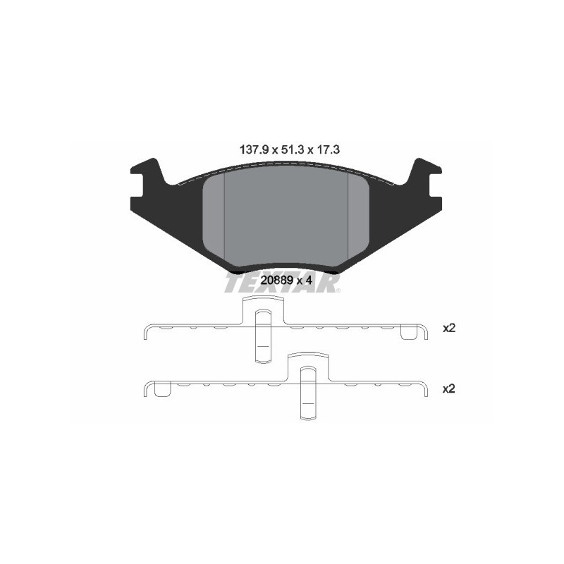 TEXTAR 2088902 Plaquettes de frein Avant pour
