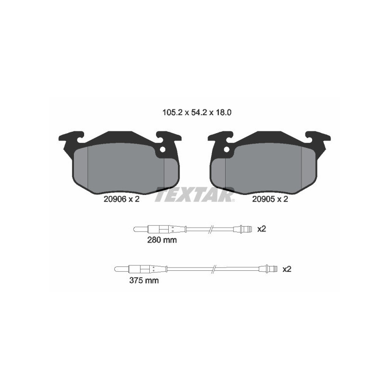 TEXTAR 2090604 Pastiglie freno anteriore per ZX 306 Club 106 C15