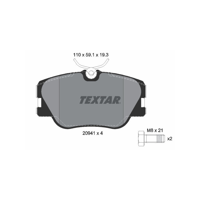 TEXTAR 2094102 Plaquettes de frein Avant pour