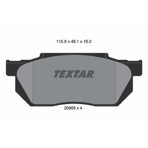 TEXTAR 2095901 Brzdové destičky přední pro Honda Civic