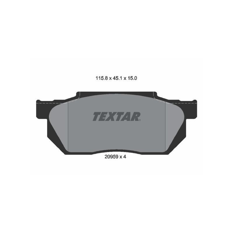TEXTAR 2095901 Plaquettes de frein Avant pour