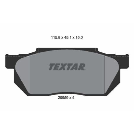 TEXTAR 2095901 Plaquettes de frein Avant pour