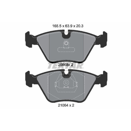 TEXTAR 2096801 Brzdové platničky predný pre BMW 5 7 Z3 3