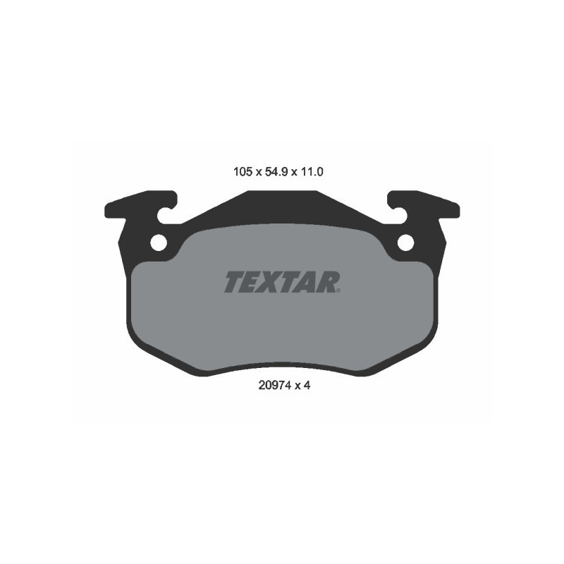 TEXTAR 2097401 Bremsbeläge Hinten für 19 Clio 306 Megane Xsara ZX 206 205 309 Saxo Super