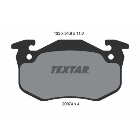 TEXTAR 2097401 Pastiglie freno posteriore per 19 Clio 306 Megane Xsara ZX 206 205 309 Saxo