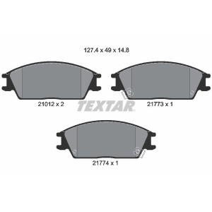 TEXTAR 2101202 Brzdové platničky predný pre Accent Getz Pony S Accord Excel Lantra Stellar