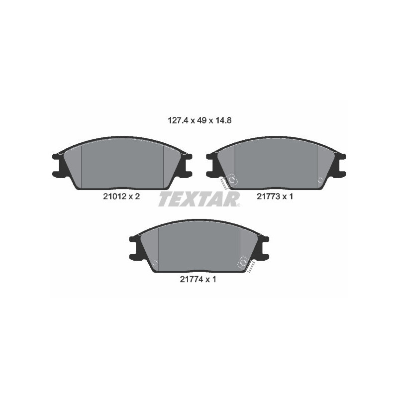 TEXTAR 2101202 Plaquettes de frein avant pour Accent Getz Pony S Accord Excel Lantra