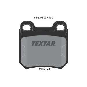 TEXTAR 2105002 Plaquettes de frein Arrière pour