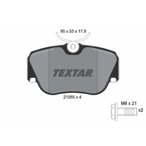 TEXTAR 2105503 Pastillas de freno delantero para Mercedes 190