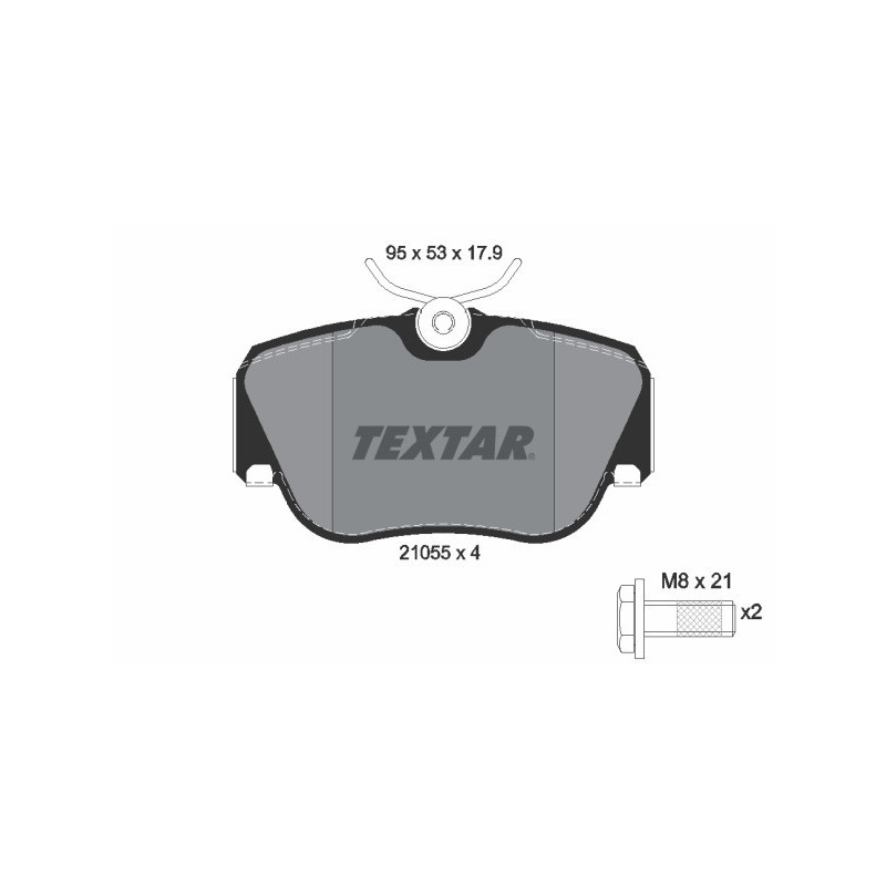 TEXTAR 2105503 Brzdové platničky predný pre Mercedes 190