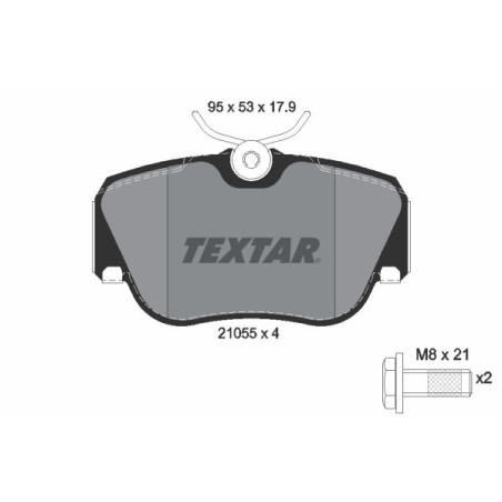 TEXTAR 2105503 Brzdové platničky predný pre Mercedes 190