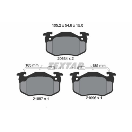TEXTAR 2109601 Brake Pads Set Front for