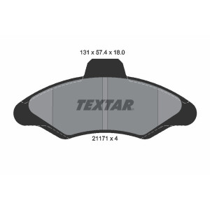 TEXTAR 2117105 Brake Pads Set Front for