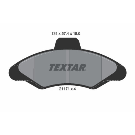 TEXTAR 2117105 Plaquettes de frein Avant pour
