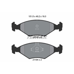 TEXTAR 2119301 Plaquettes de frein avant pour Fiorino Elba Duna Premio Pointer Uno