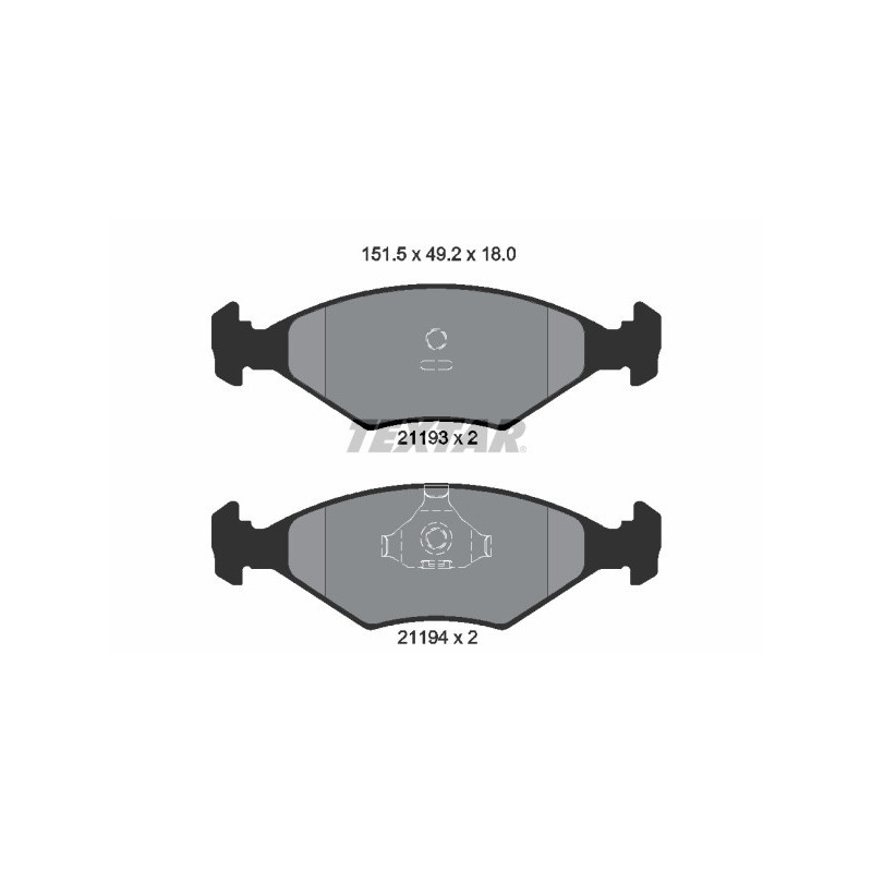 TEXTAR 2119301 Plaquettes de frein avant pour Fiorino Elba Duna Premio Pointer Uno