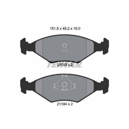TEXTAR 2119301 Plaquettes de frein Avant pour