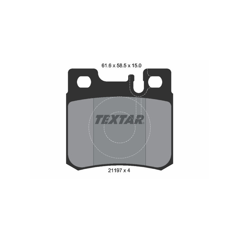 TEXTAR 2119701 Pastillas de freno trasero para Mercedes 124 E C SL SLK 190