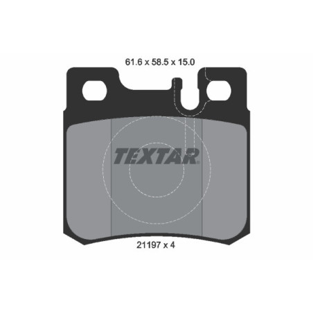 TEXTAR 2119701 Klocki hamulcowe tył dla Mercedes 124 E C SL SLK 190