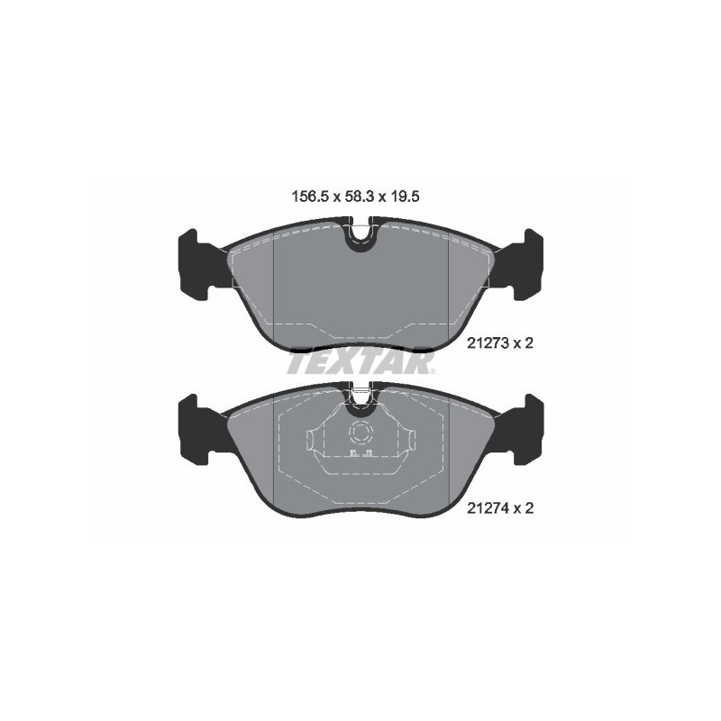 TEXTAR 2127304 Brake Pads Set Front for Volvo 850 S70 V70 C70 XC70