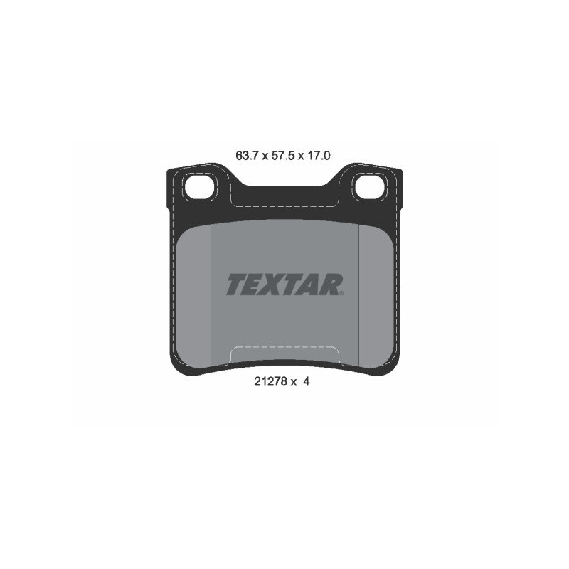 TEXTAR 2127803 Plaquettes de frein Arrière pour