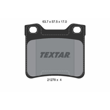 TEXTAR 2127803 Brzdové platničky zadný pre Peugeot 406 607