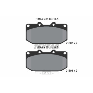 TEXTAR 2130701 Pastillas de freno delantero para Impreza 300 Silvia Yaris