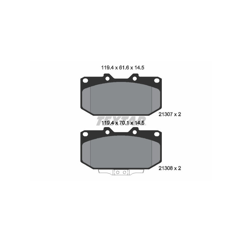 TEXTAR 2130701 Brake Pads Set Front for Impreza 300 Silvia Yaris