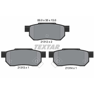 TEXTAR 2131201 Bremsbeläge Hinten für Civic 400 200 Accord 45 25 Concerto MG Cabriolet