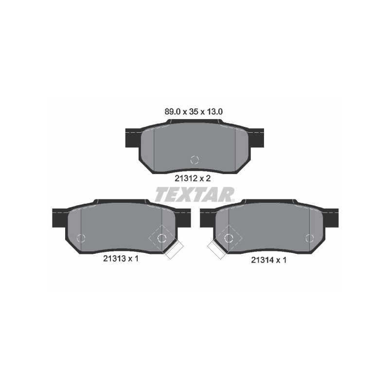 TEXTAR 2131201 Bremsbeläge Hinten für