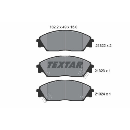 TEXTAR 2132201 Pastillas de freno delantero para Civic Concerto CRX Prelude