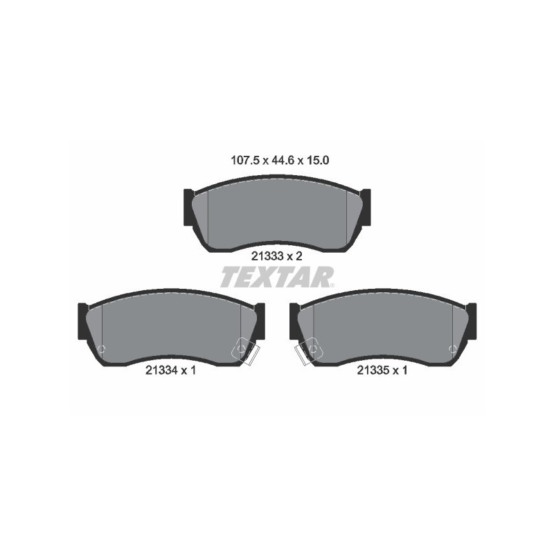 TEXTAR 2133301 Plaquettes de frein Avant pour