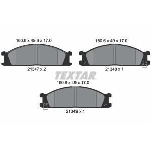 TEXTAR 2134702 Brzdové platničky predný pre Vanette Navara Urvan Maverick SVX Terrano